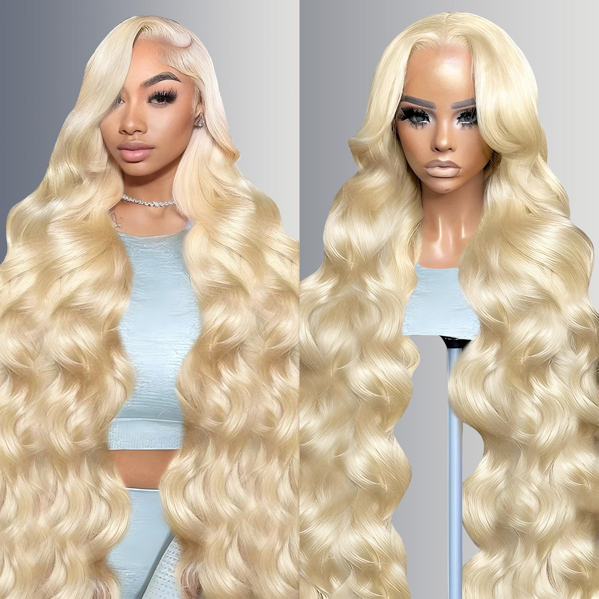 NBRUW 613 lace-front wig 13x6 natural parting for seamless wear