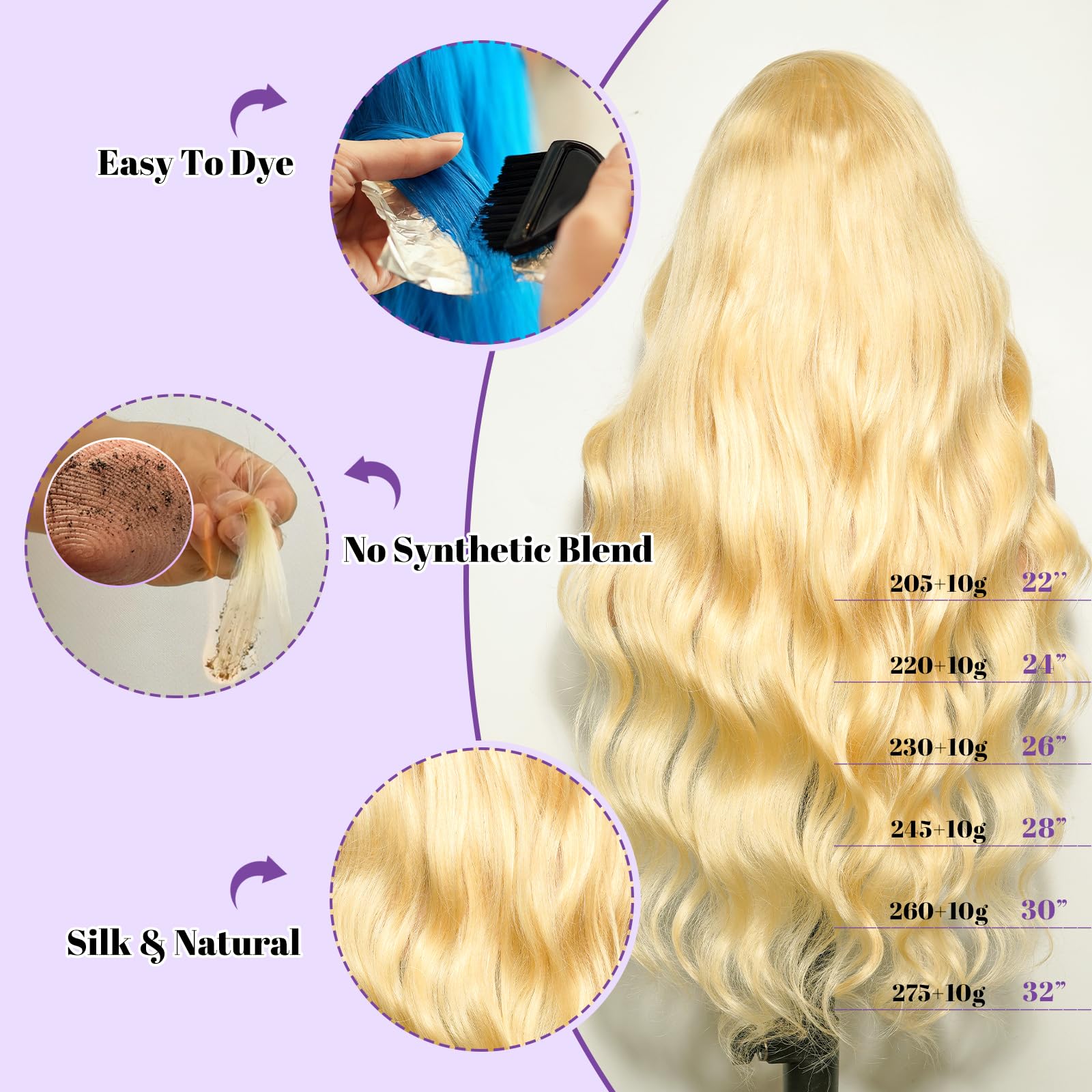 NBRUW 613 lace-front wig body wave with voluminous movement