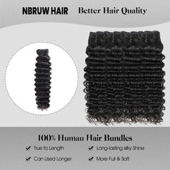 NBRUW 24-inch bundle close-up highlights durable double-weft and tangle-free potential.