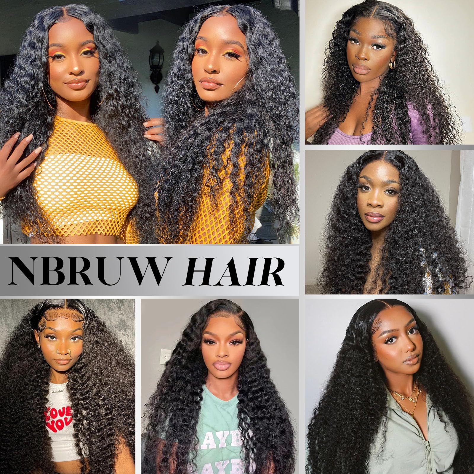 NBRUW styling-ready bundle demonstrates easy blending with own hair for various looks.