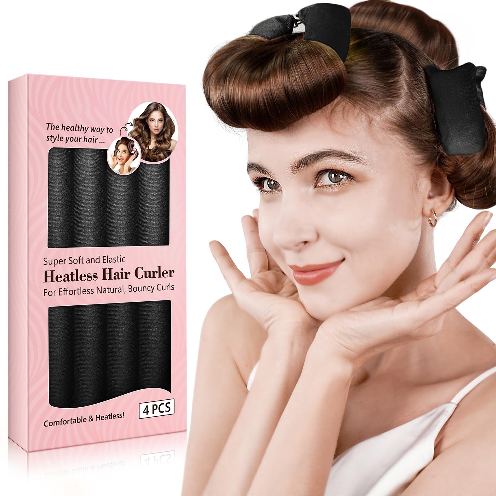 NBTREKTIE heatless curls overnight set ready for damage-free styling during sleep.