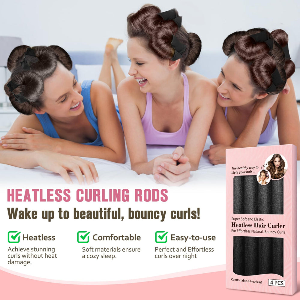 NBTREKTIE sleep-ready hair roll images show easy overnight tool for morning bounce.