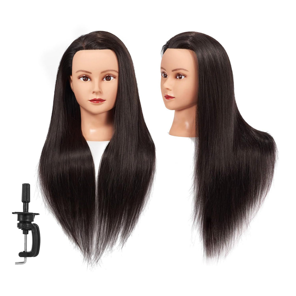 NC Headstar mannequin head 26-28 full view for versatile cosmetology practice.