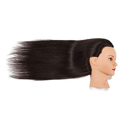 NC Headstar mannequin head hair texture closeup showing heat resistant fiber.