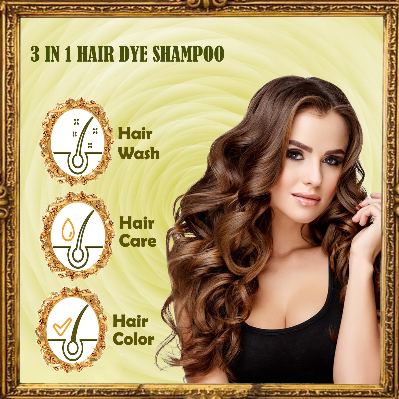 NCEPROHR shampoo being rubbed into hair for quick color application.
