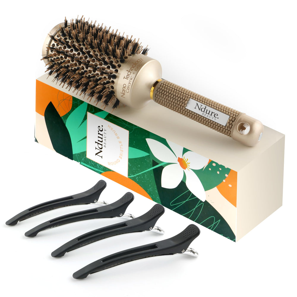 Ndure Beauty round brush with ceramic ionic bristles for smooth blowouts