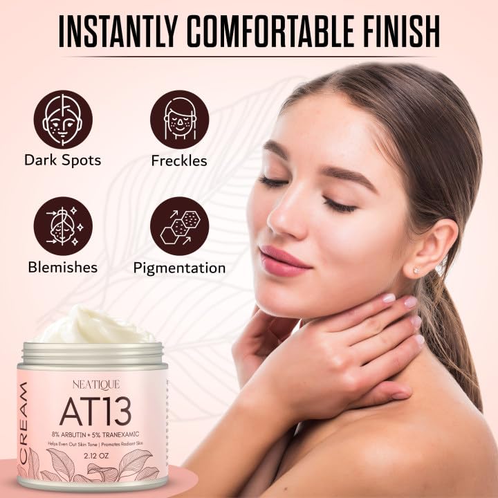 Neatique Arbutin 8% + Tranexamic Acid 5% Cream packaging highlights clean formula and size.