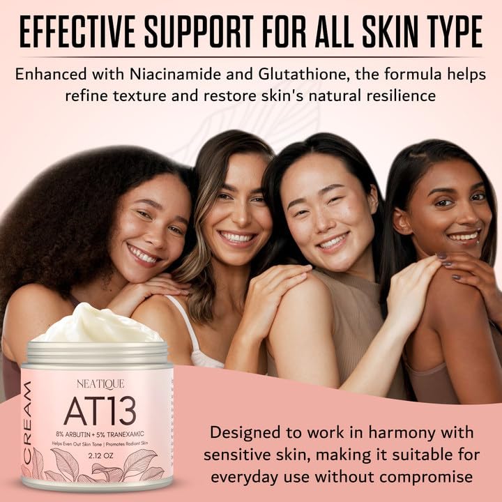 Neatique Arbutin 8% + Tranexamic Acid 5% Cream texture spreads easily for daily care.