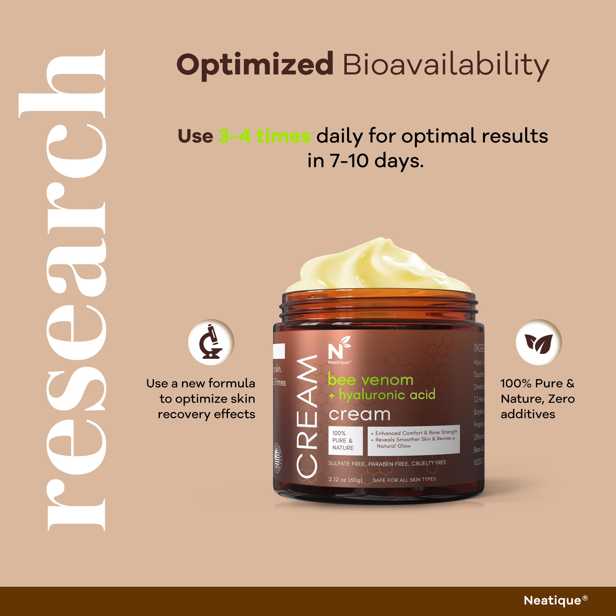 Neatique travel-size 60g jar displayed for on-the-go skincare routine.