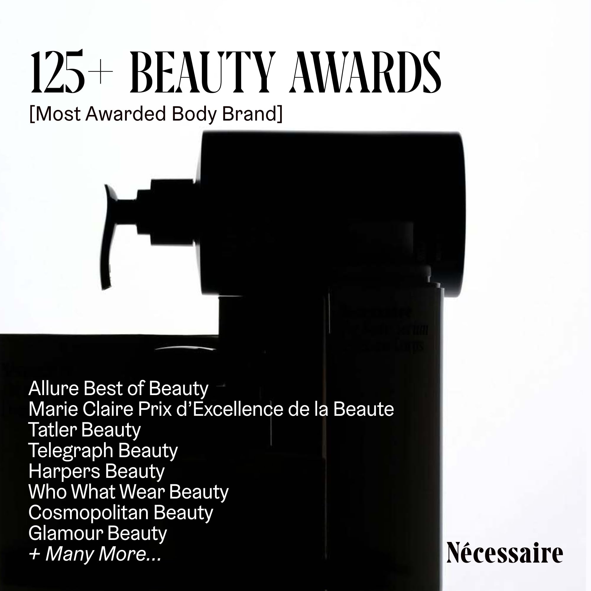 Nécessaire The Body Exfoliator dermatologist-tested stamp reinforces safety and skin trust.