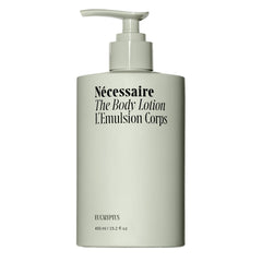 Nécessaire The Body Lotion Eucalyptus bottle—for daily moisturizing and skin firming