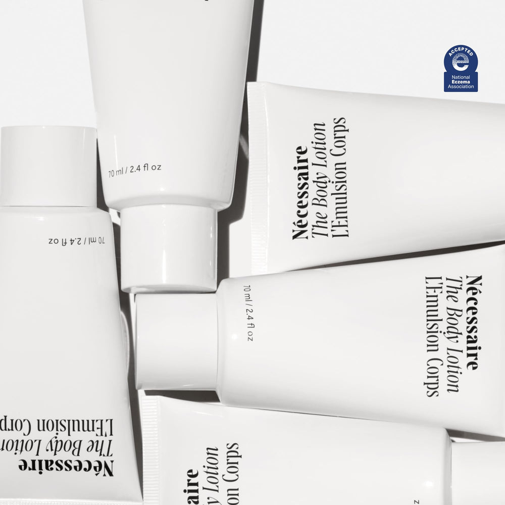 Nécessaire The Body Lotion with niacinamide 2.5% for balanced skin.