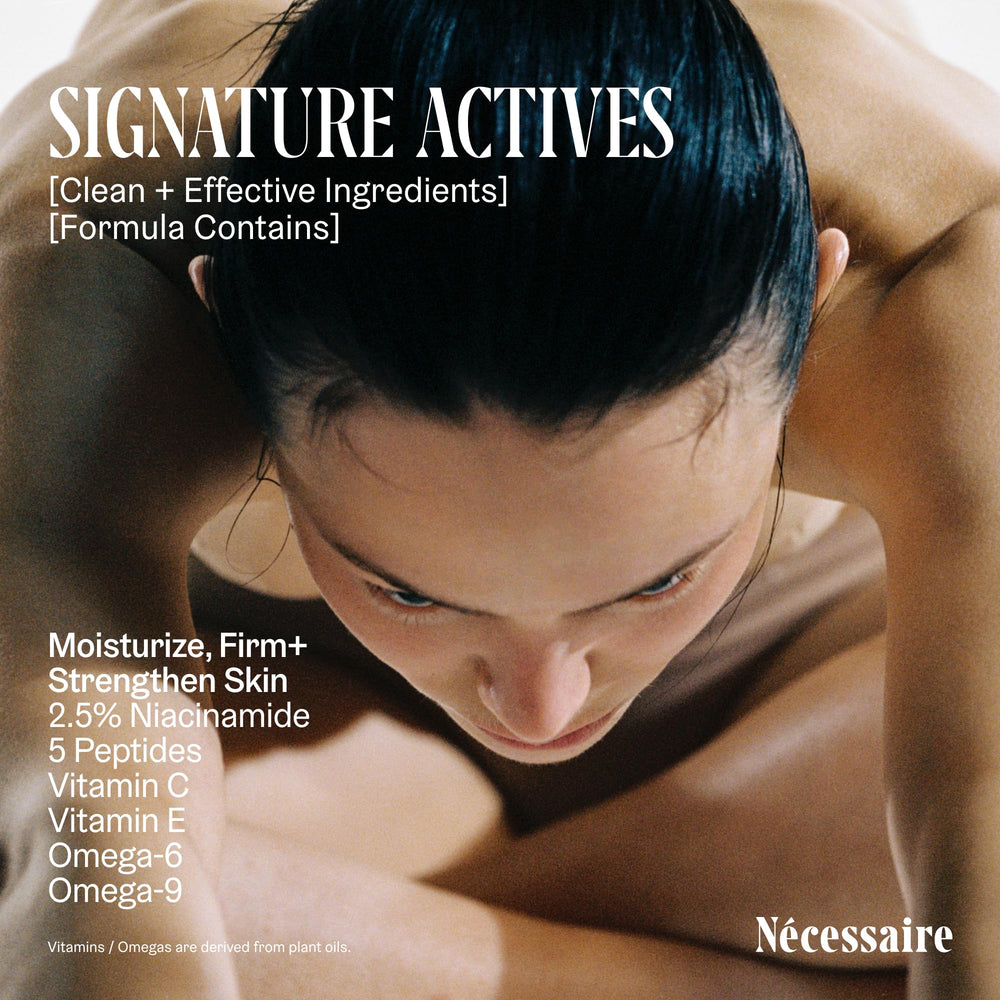 Nécessaire The Body Lotion Swatch on skin shows a light, quick-absorbing feel.