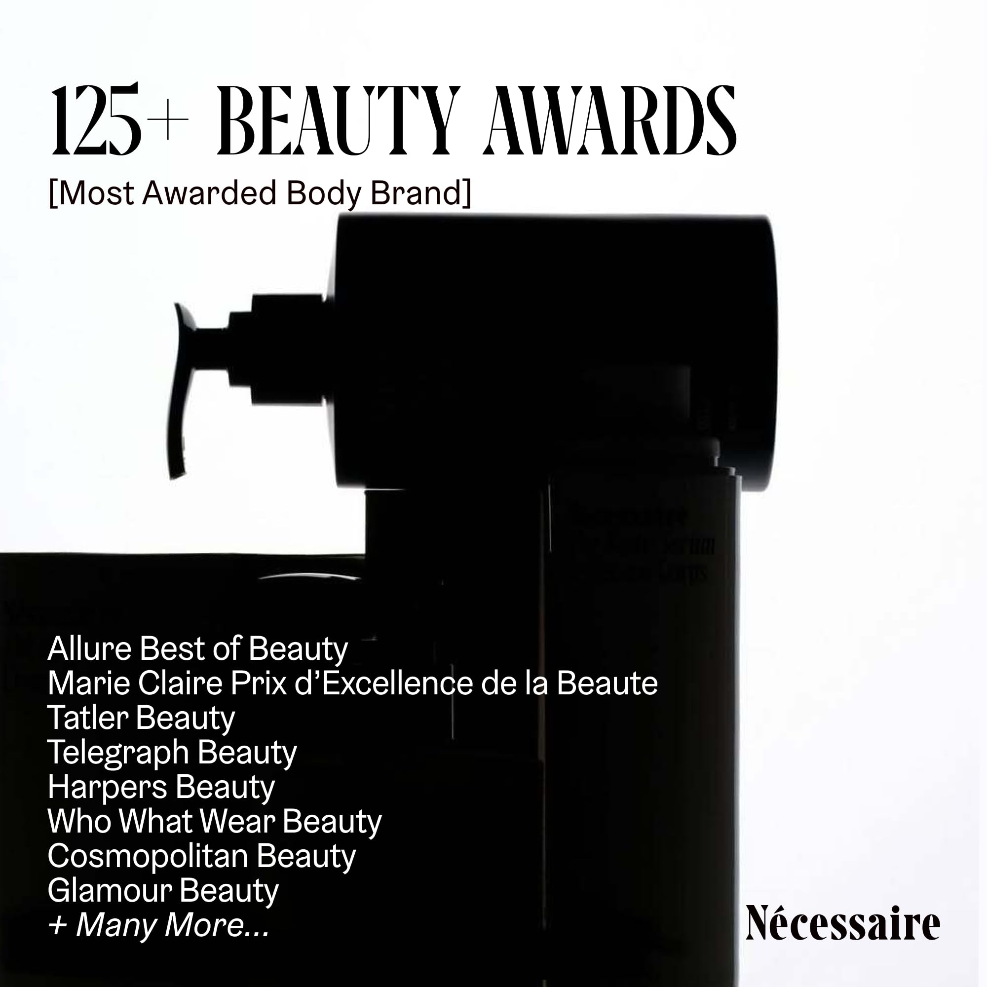 Nécessaire The Body Lotion vegan formula shown on clean label.