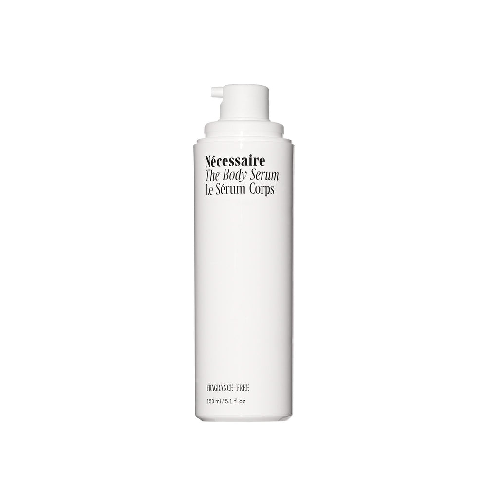 Nécessaire The Body Serum displayed in a product view for hydration needs.