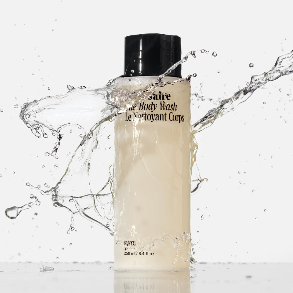 Nécessaire The Body Wash Santal foam on skin delivers a creamy cleanse.