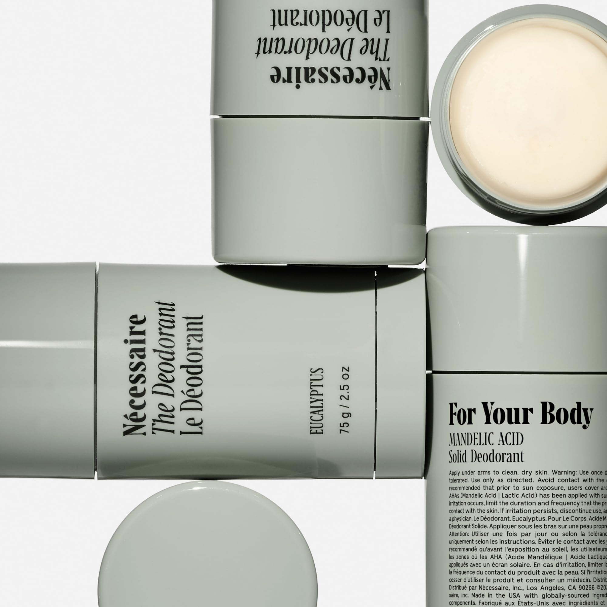 Nécessaire Deodorant Duo Eucalyptus packaging highlighting sustainable materials