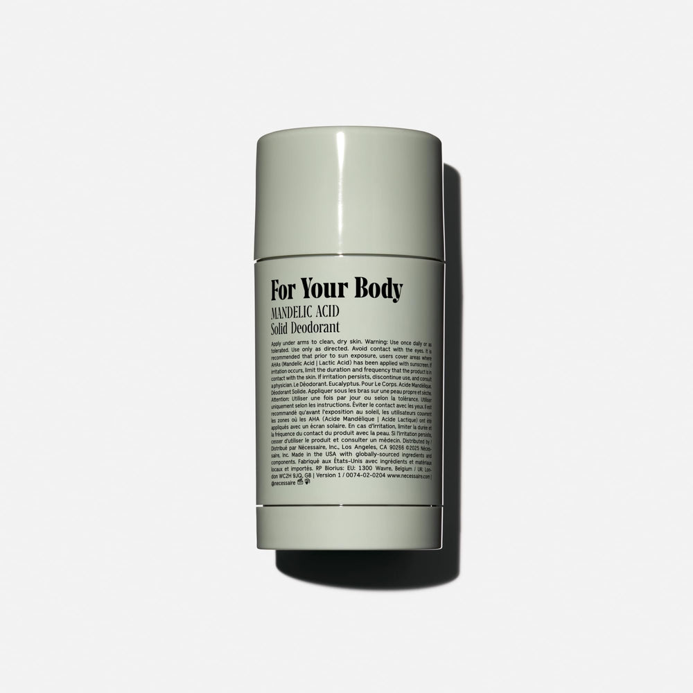 Nécessaire Deodorant Eucalyptus application underarms demonstrates creamy glide and quick dry.