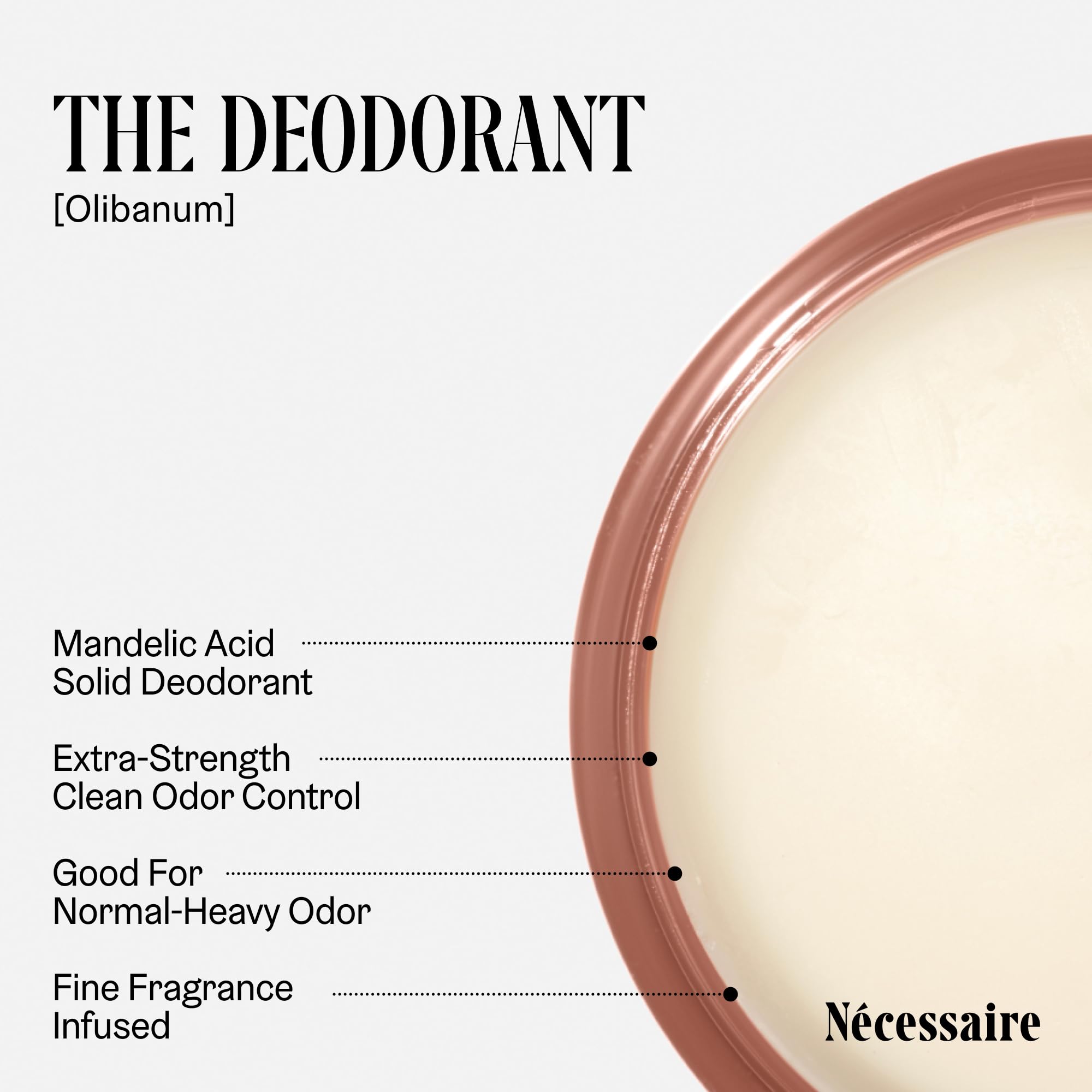 Nécessaire Olibanum cap close-up shows premium design and subtle scent.