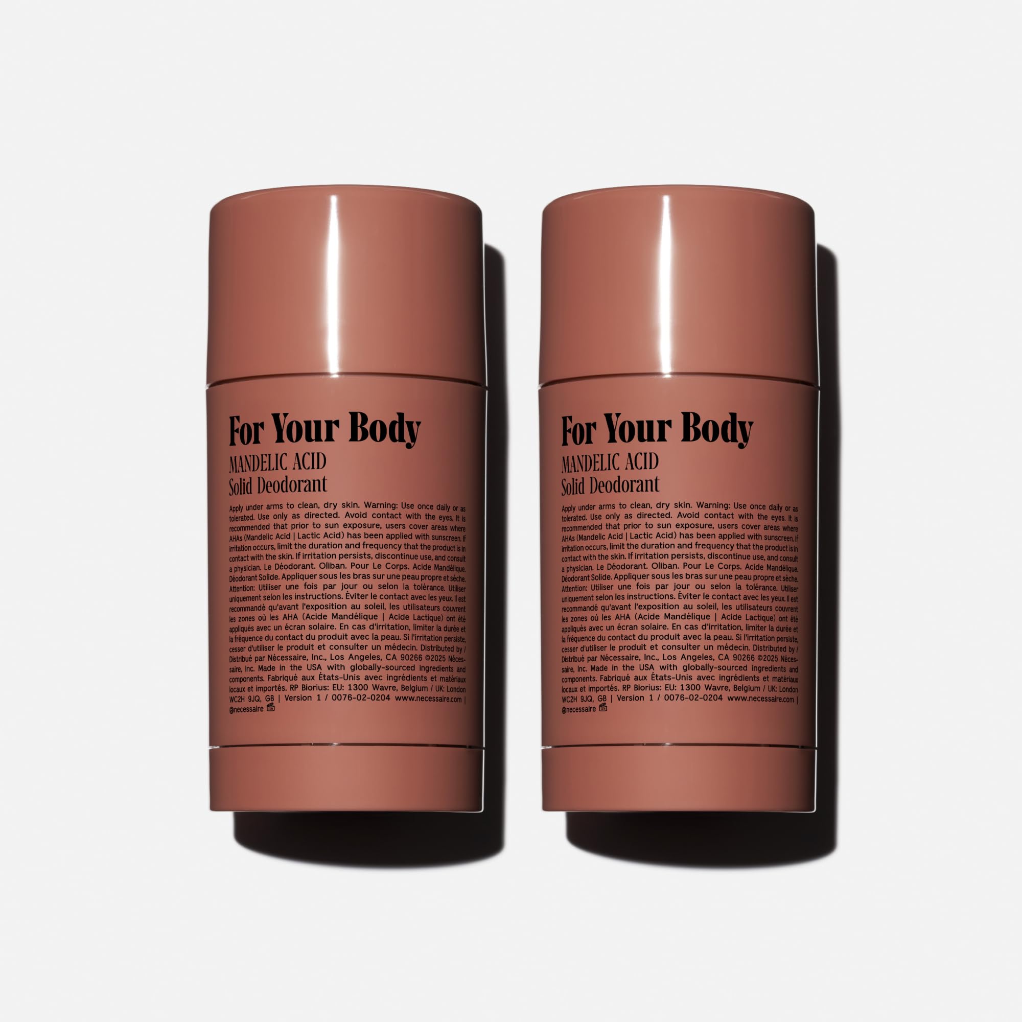 Nécessaire Olibanum twin-pack packaging front for convenient daily use.