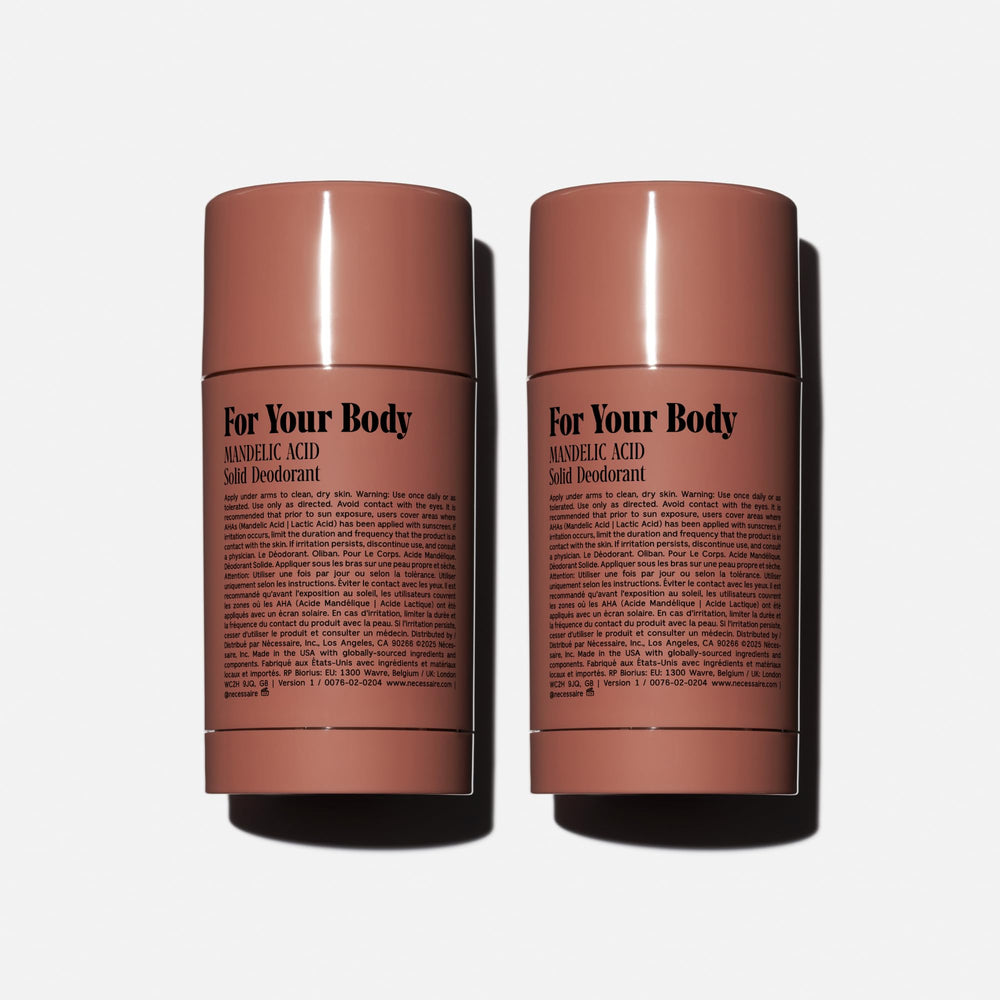 Nécessaire Olibanum twin-pack packaging front for convenient daily use.