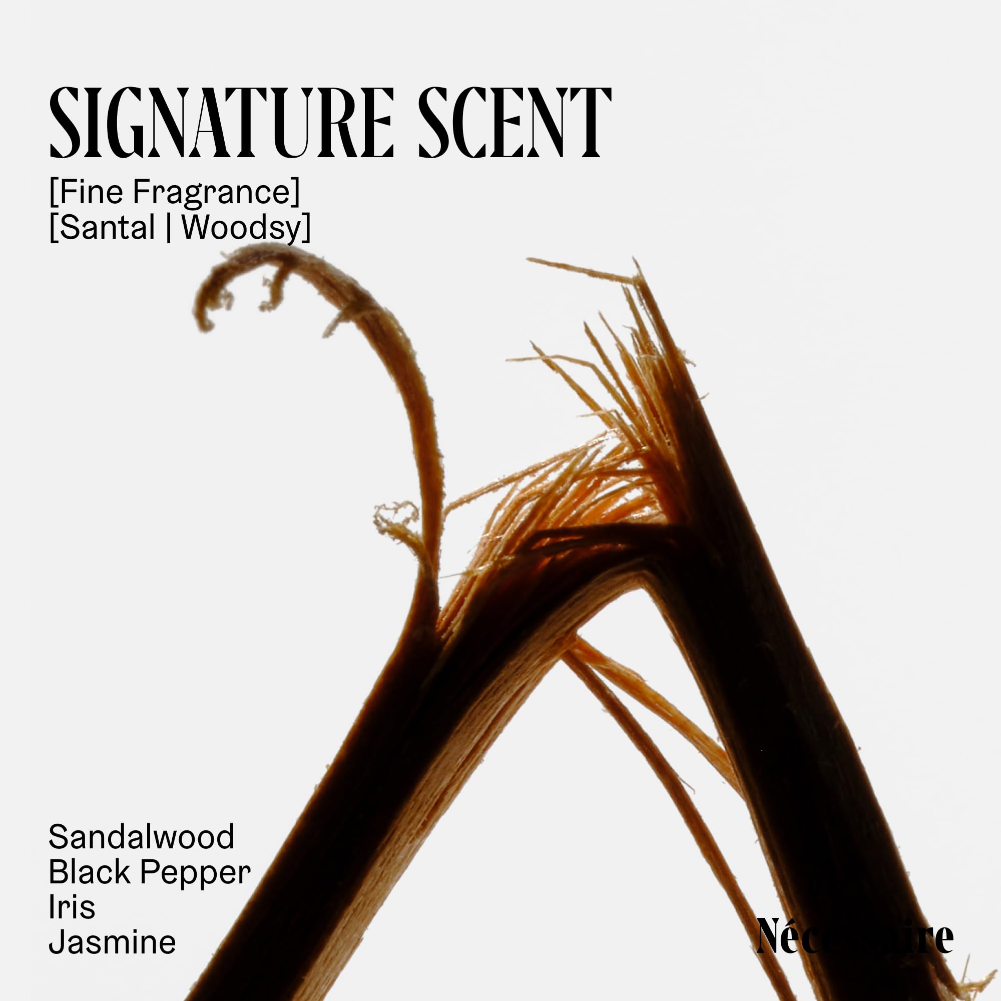 Nécessaire The Deodorant Santal texture swatch shows creamy-stick consistency.