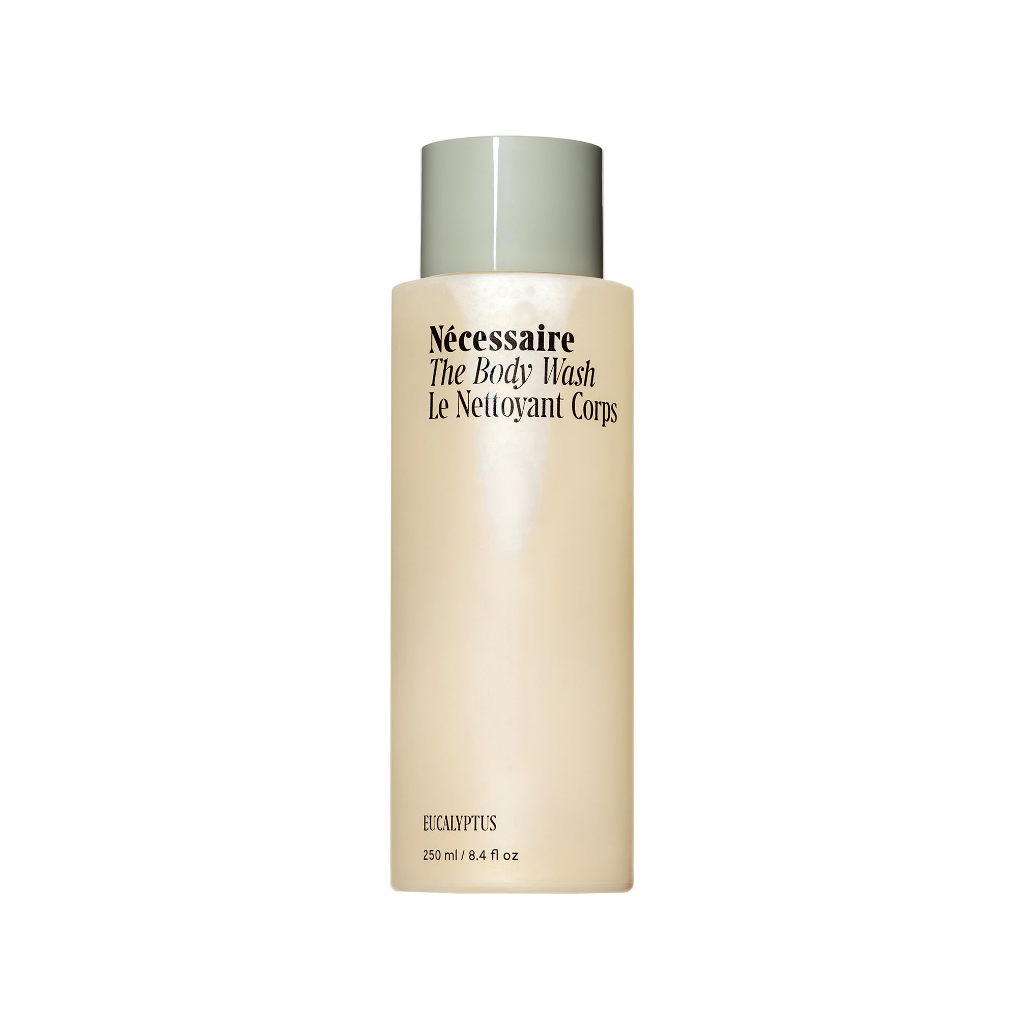 Nécessaire Eucalyptus body wash bottle front for a refreshing daily cleanse.