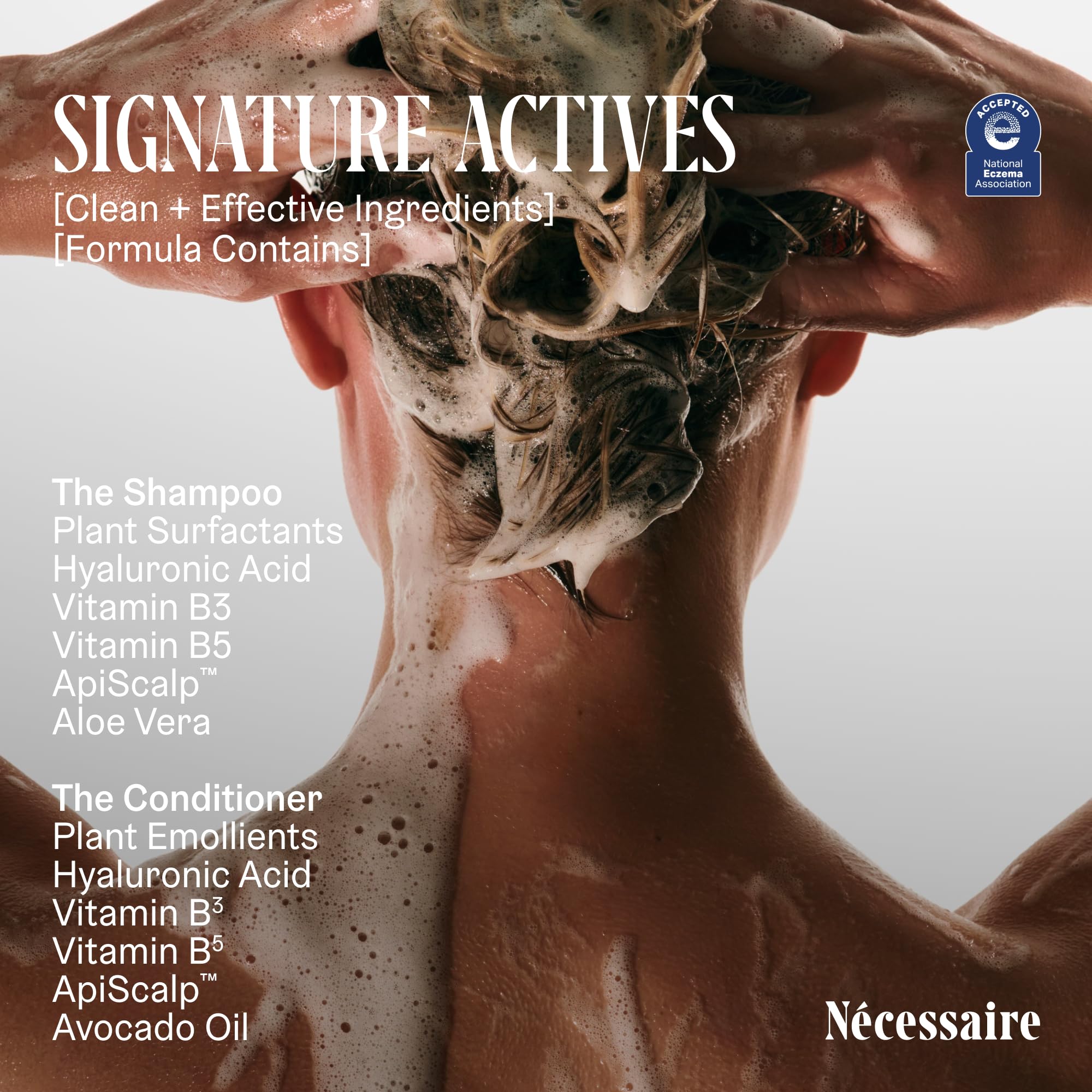 Nécessaire Hair Duo fragrance-free label on packaging