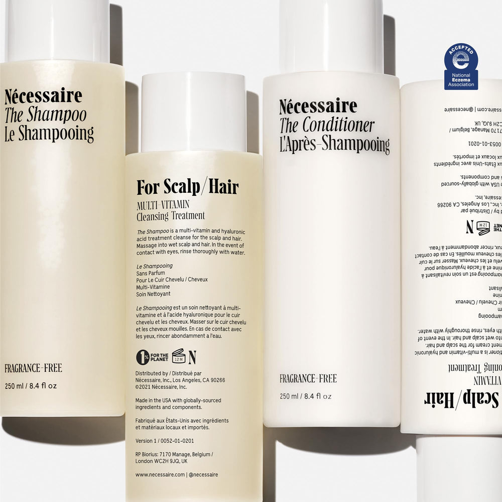 Nécessaire Hair Duo packshot showing the full two-product set