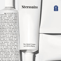 Nécessaire Hand Cream on dry hands demonstrating hydration and softening effects.