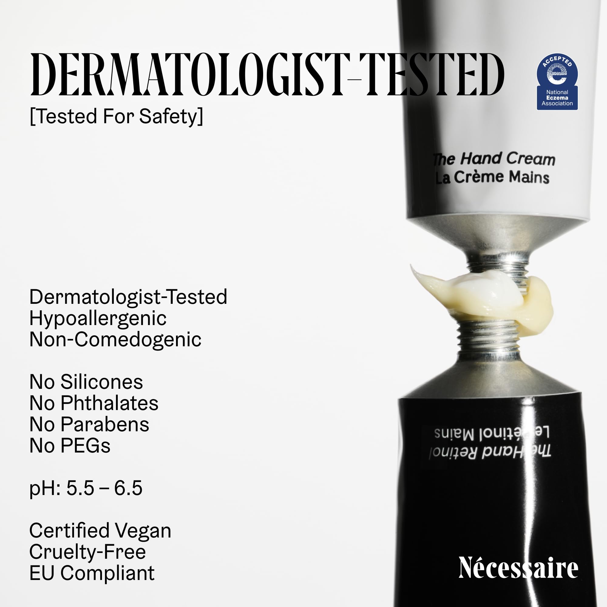 Nécessaire Hand Cream marula butter and oil close-up of nourishing ingredients.
