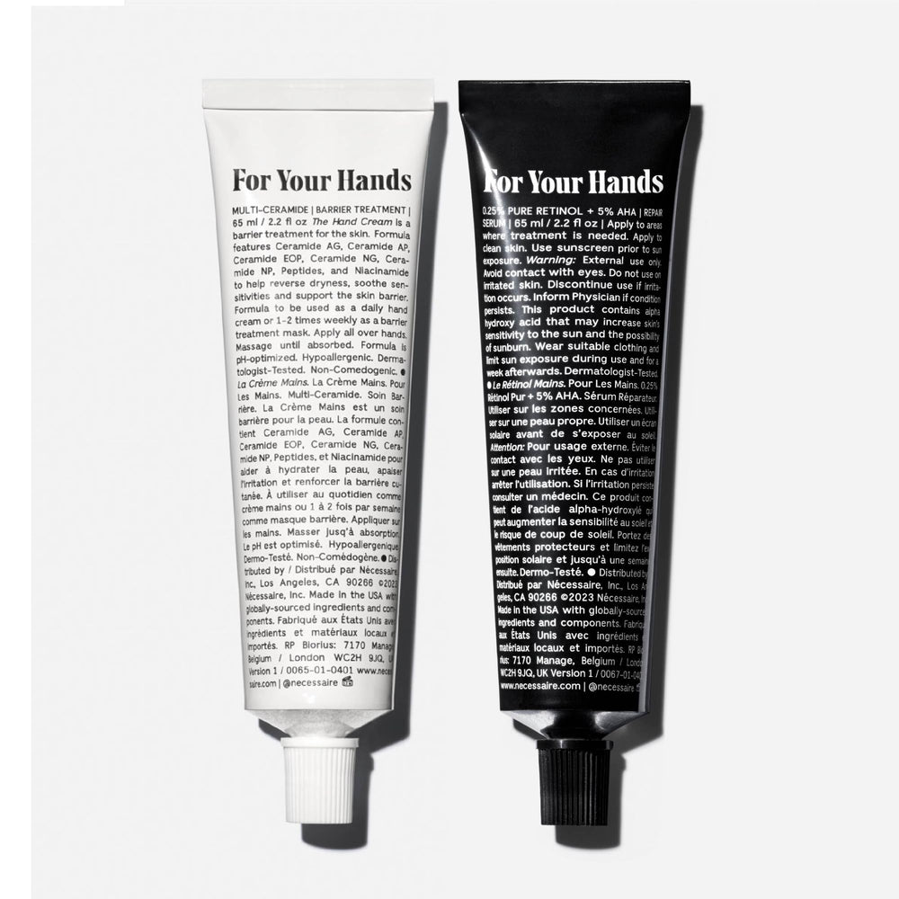 Nécessaire Hand Cream rich texture ready for cuticle conditioning.