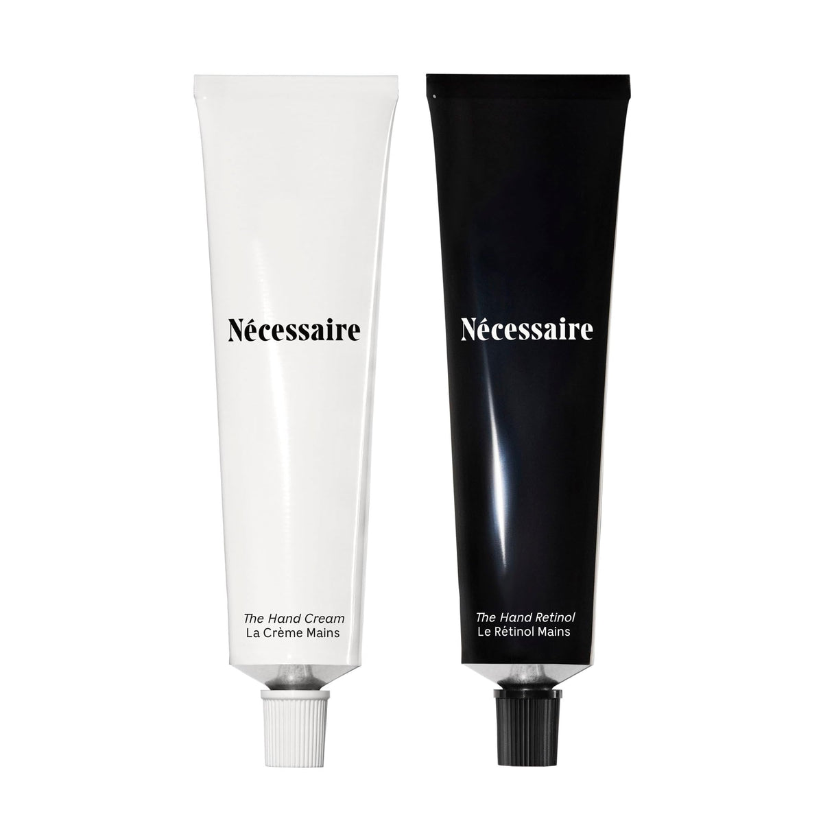 Nécessaire Hand Duo day cream bottle pump for daily moisture and barrier support.