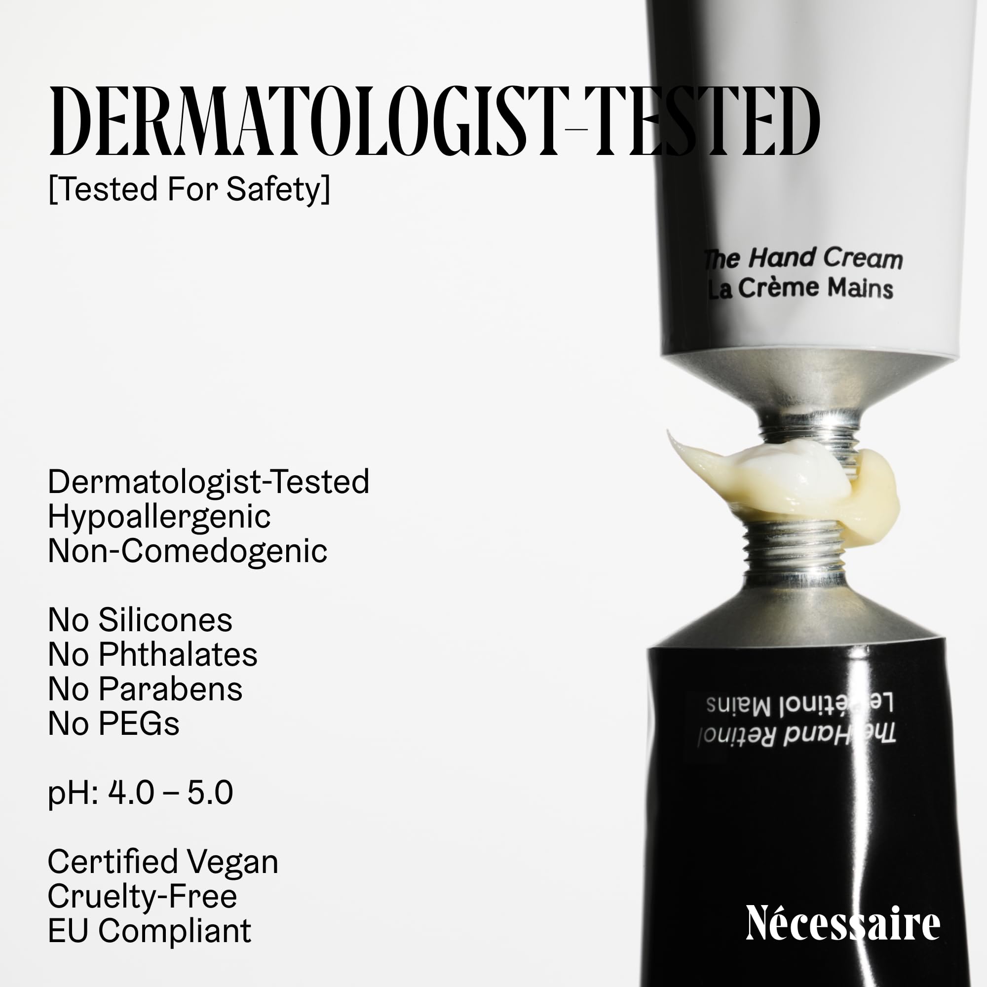 necessaire hand retinol used in a night-time skincare routine