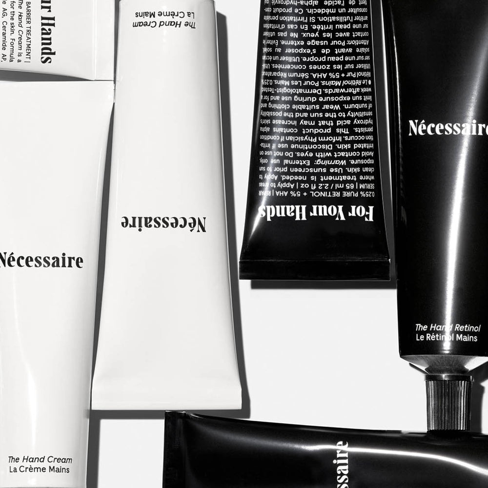 Nécessaire Hand Retinol Serum-in-Balm swatch highlighting smoothing benefits.