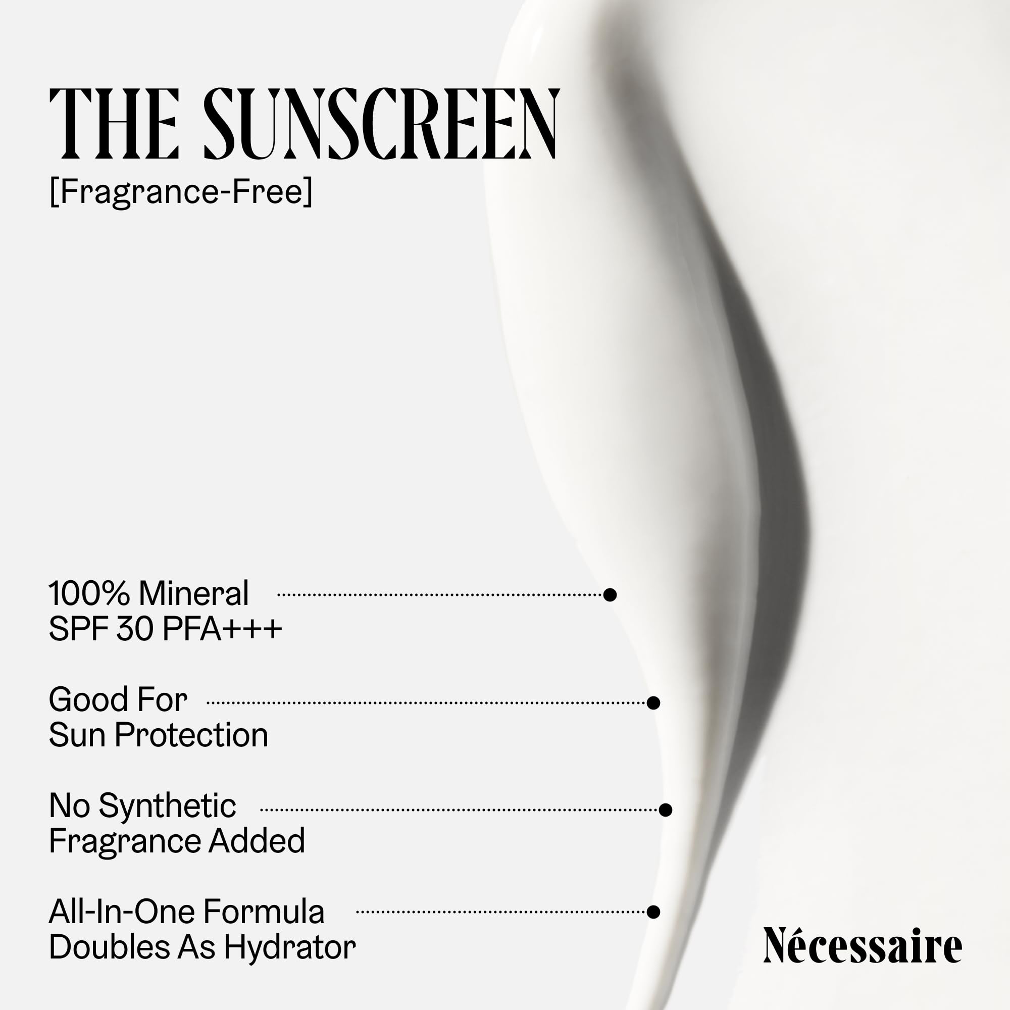 Nécessaire Mineral Sunscreen with niacinamide and panthenol for balanced skin