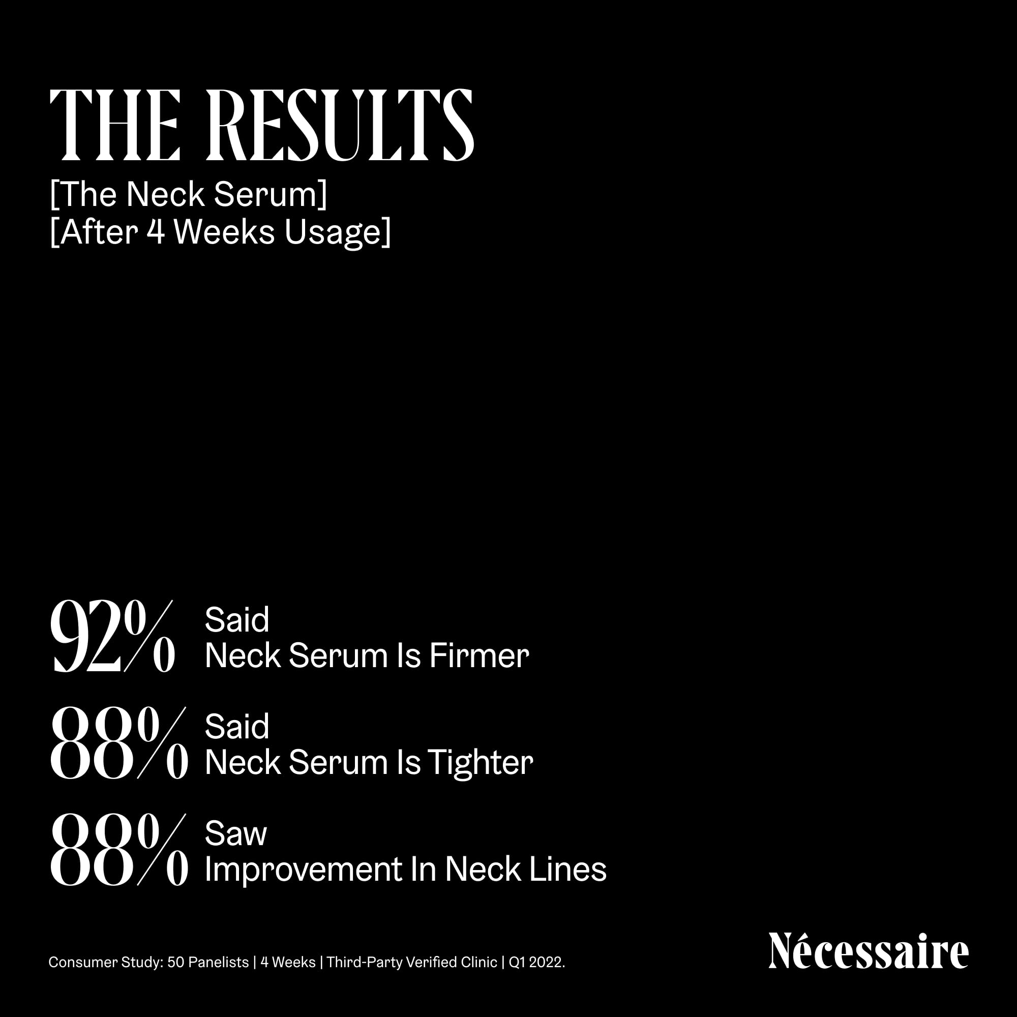Nécessaire The Neck Serum on neck showing improved texture after use.