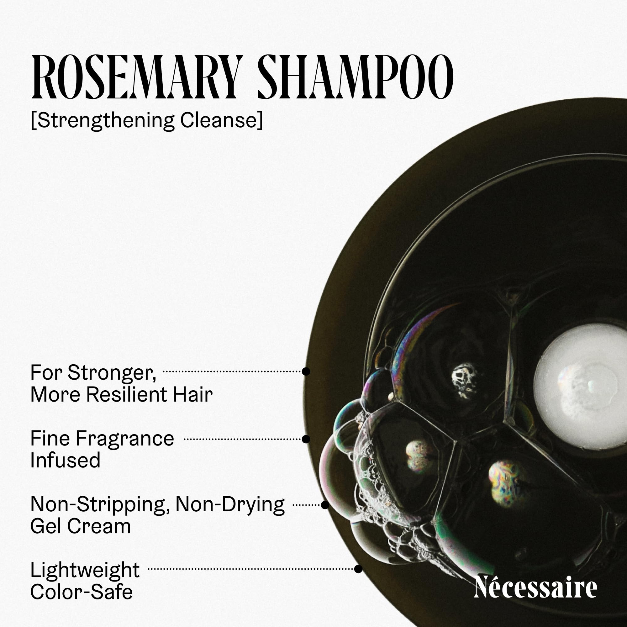 Nécessaire Rosemary Conditioner texture closeup – lightweight detangling.