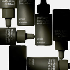 Nécessaire Rosemary Serum texture close-up shows lightweight, non-greasy finish.