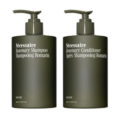 Nécessaire Rosemary Shampoo bottle showcases premium packaging for gentle cleansing across all hair types.