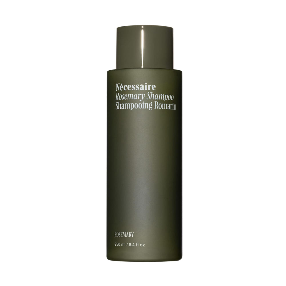 Nécessaire Rosemary Shampoo bottle shown for thinning hair care in a sleek package