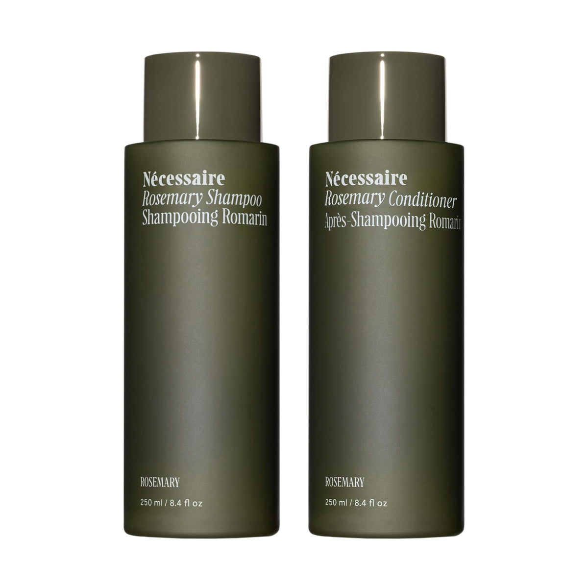 Nécessaire Rosemary Shampoo bottle – soothing scalp cleansing.