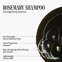 Nécessaire Rosemary Shampoo fragrance-notes capture rosemary, mandarin, jasmine and cedar for a relaxing routine.