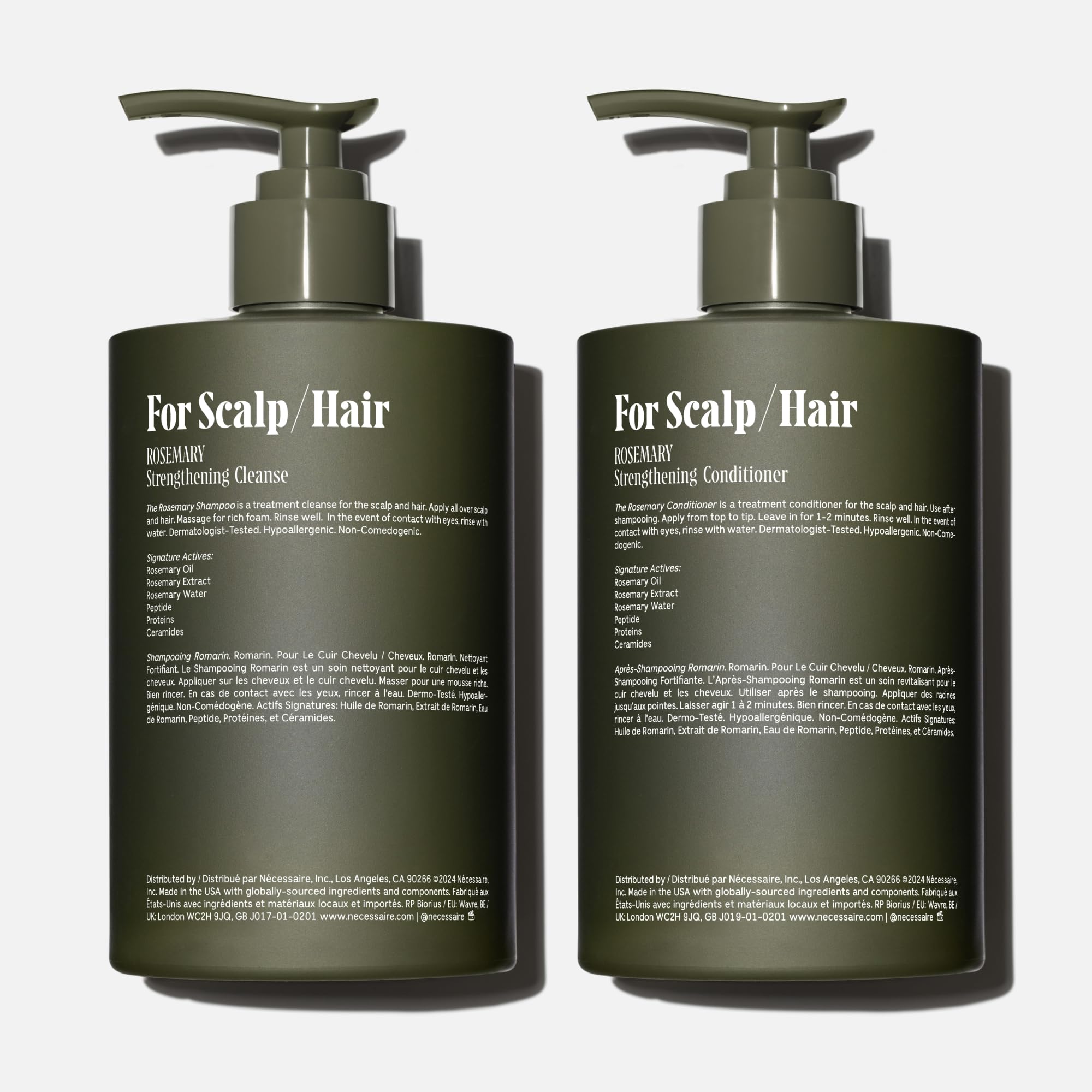 Nécessaire Rosemary Shampoo lather closeup suggests refreshing scalp cleansing.