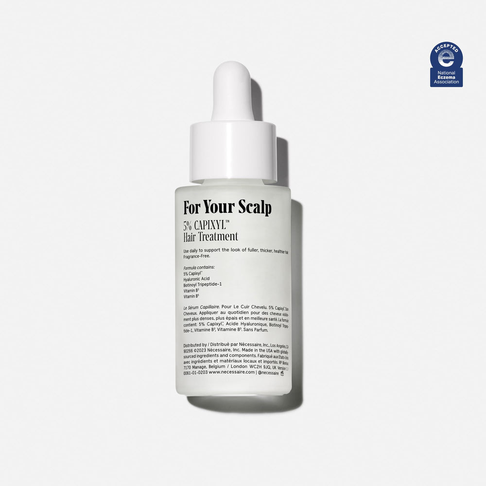 Nécessaire Scalp Serum front view highlights fragrance-free formula