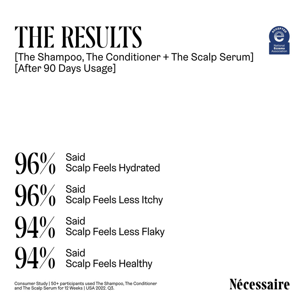 Nécessaire The Shampoo sustainable bio-resin bottle packaging.