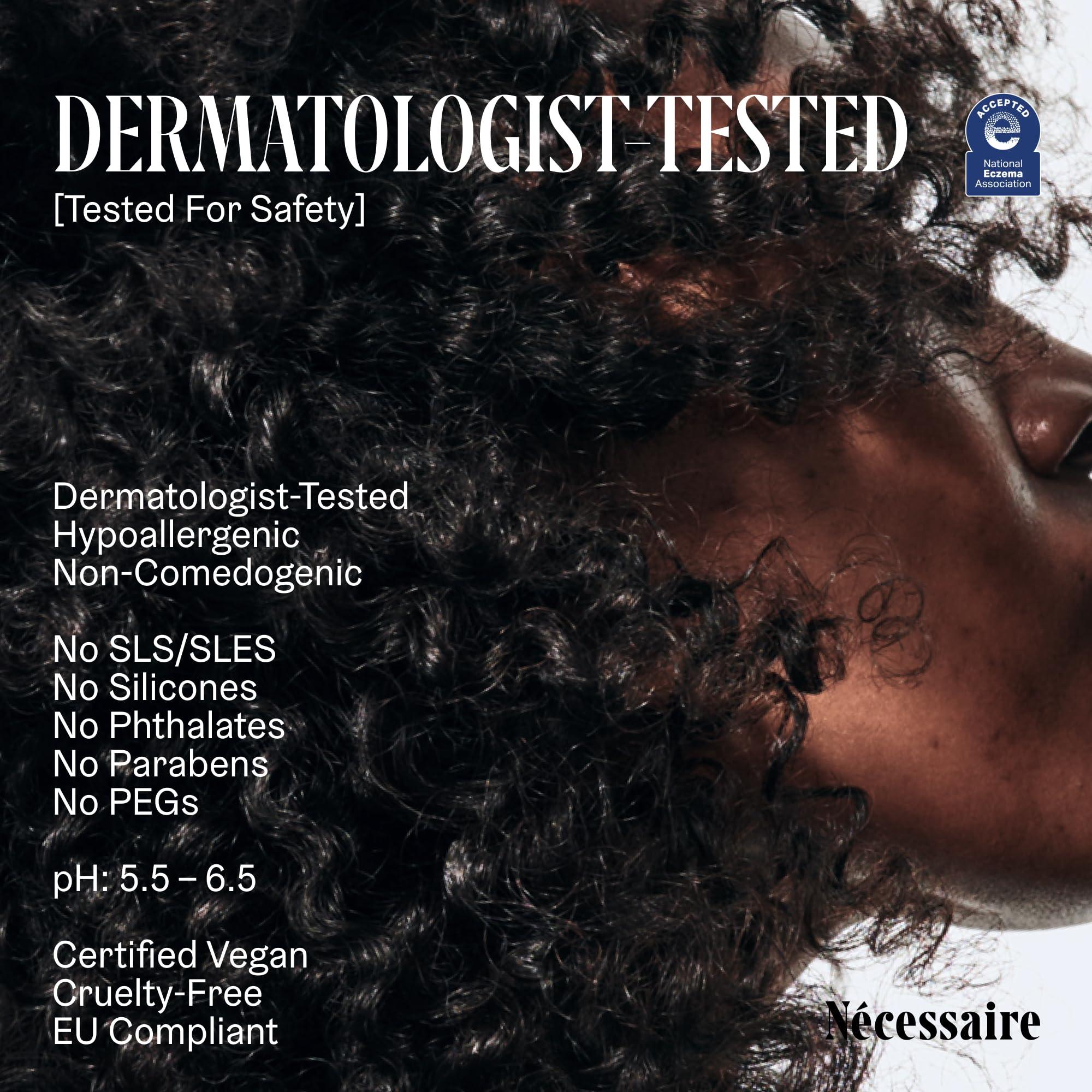 Nécessaire The Shampoo celery seed extract reducing irritation emphasis.