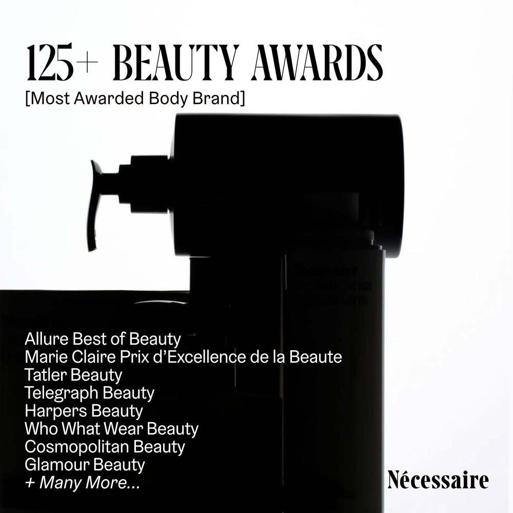 Nécessaire The Body Oil pump dispenser closeup emphasizing controlled application.