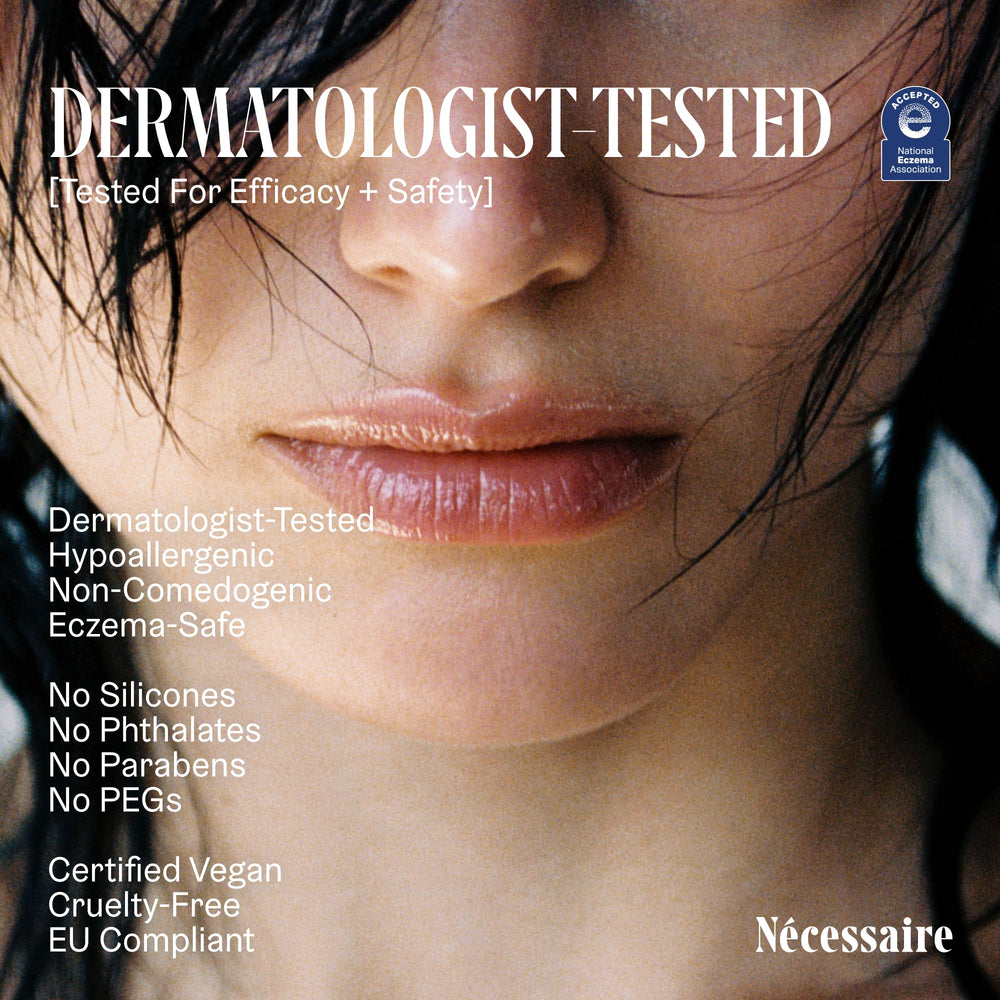Nécessaire The Lip Balm application shot highlights the smooth application.