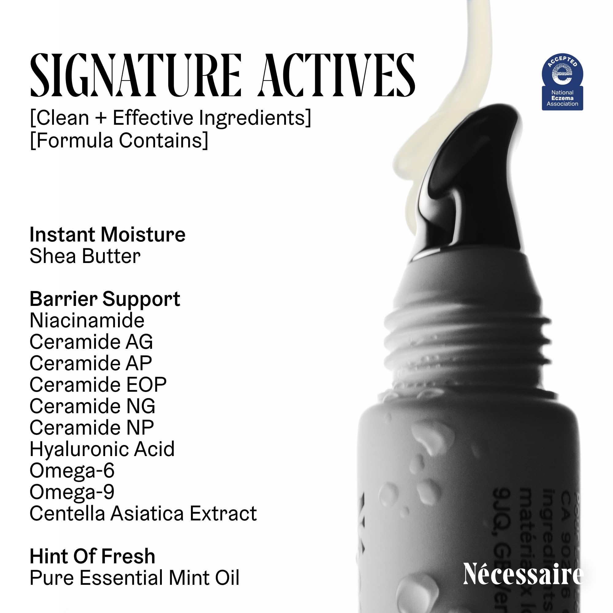 Nécessaire The Lip Balm with hyaluronic acid adds lightweight moisture for lips.
